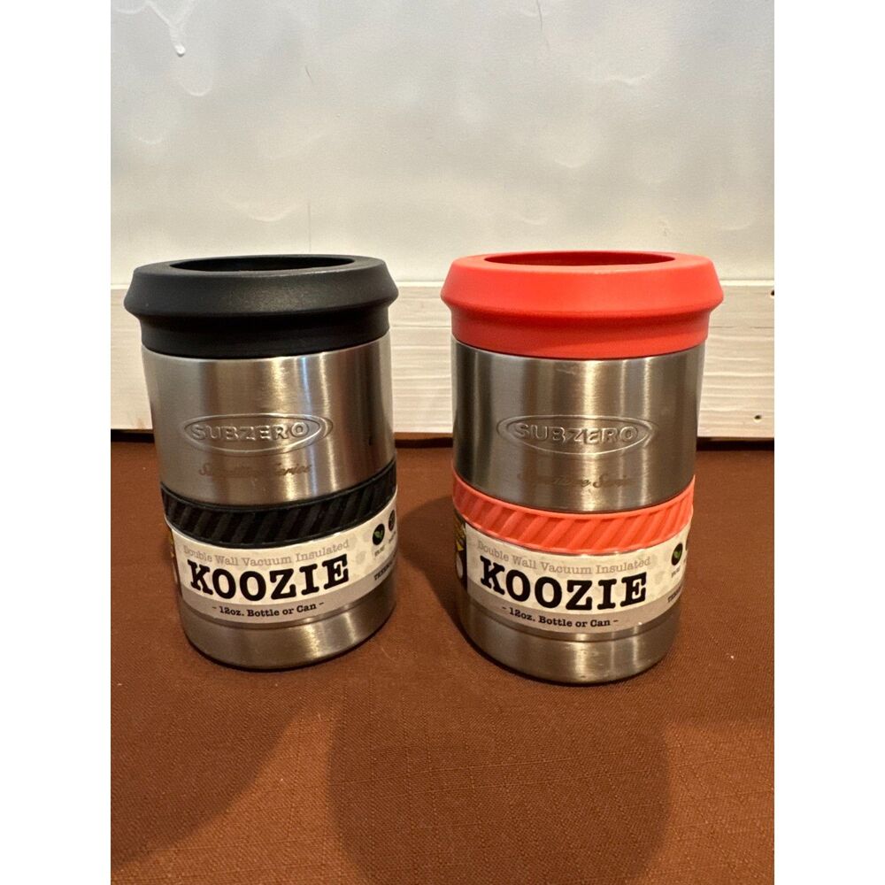 2 Subzero 12 oz Regular Can Insulator Double Wall Can Koozie
